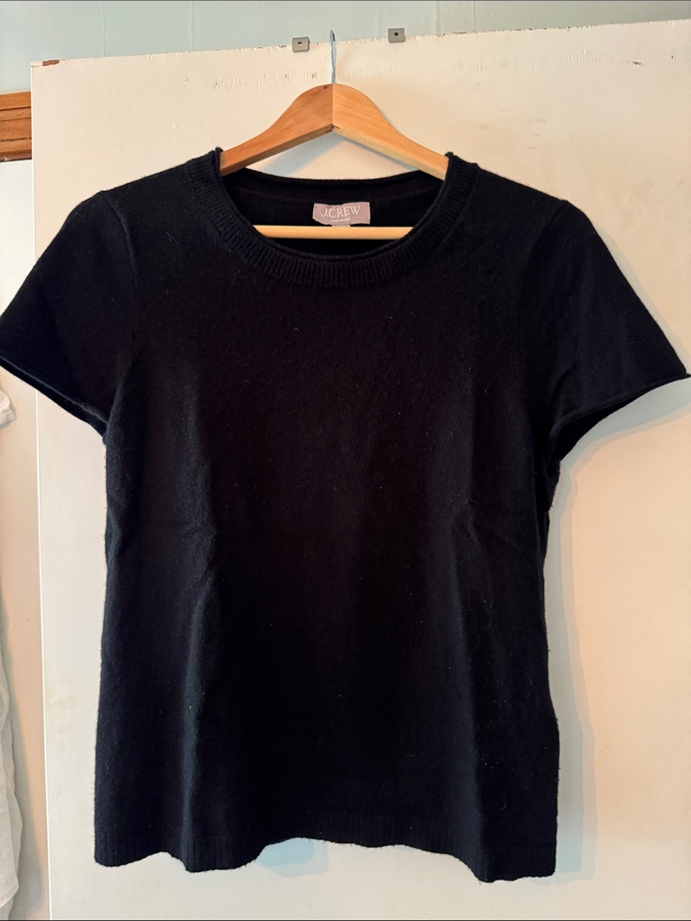 J. Crew Black Short-Sleeve Crewneck Knit Top - Picture 3 of 6